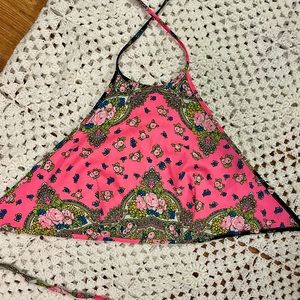 🌈Festival Halter Tie Crop Top🌈 OS